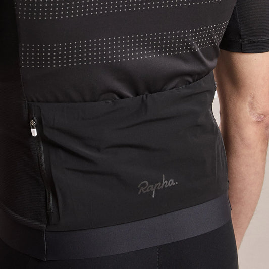RAPHA Men's Brevet Lightweight Jersey III - Black/Black Reflective