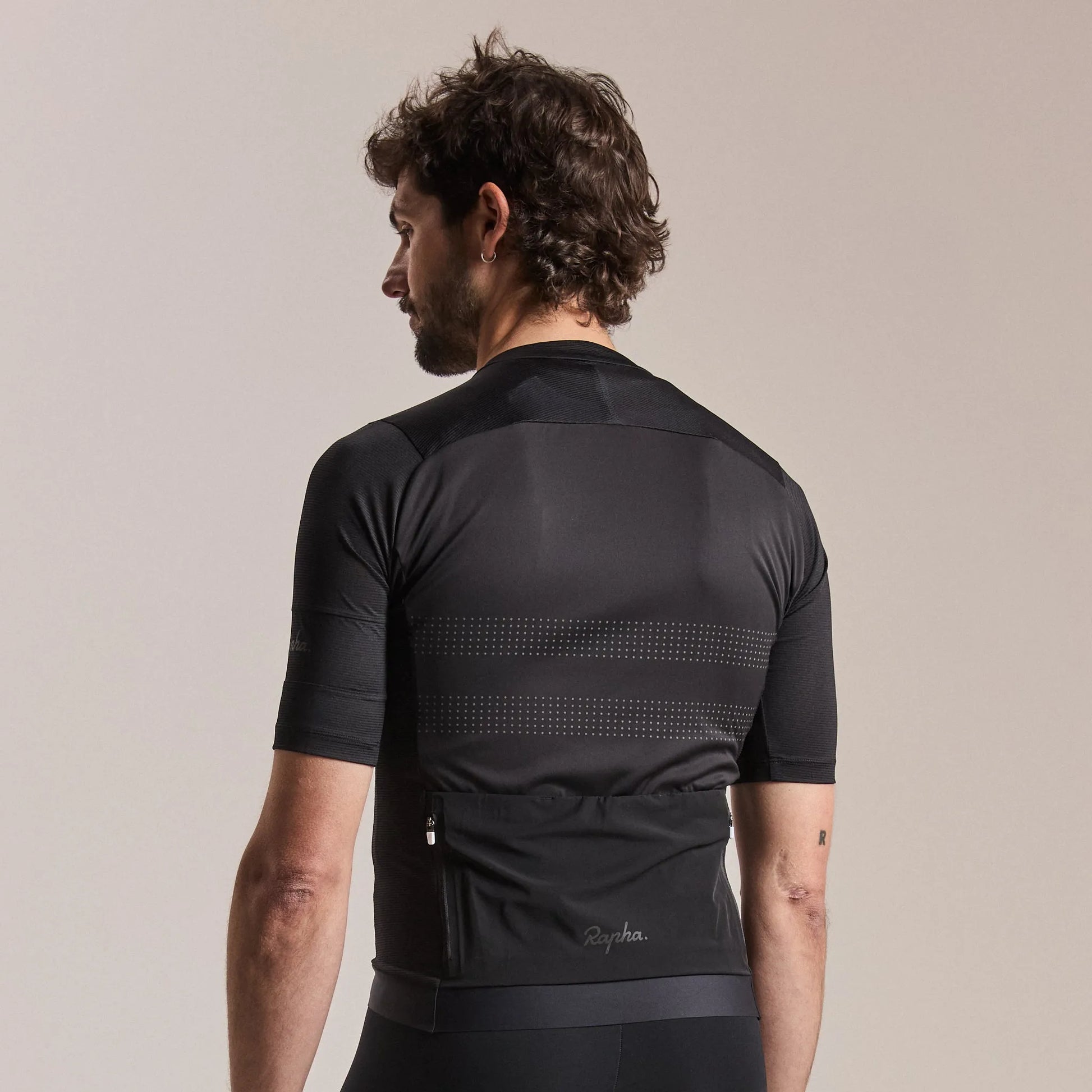 RAPHA Men's Brevet Lightweight Jersey III - Black/Black Reflective