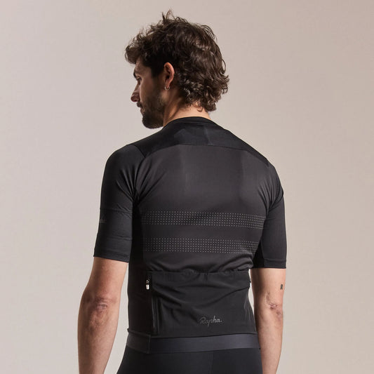 RAPHA Men's Brevet Lightweight Jersey III - Black/Black Reflective