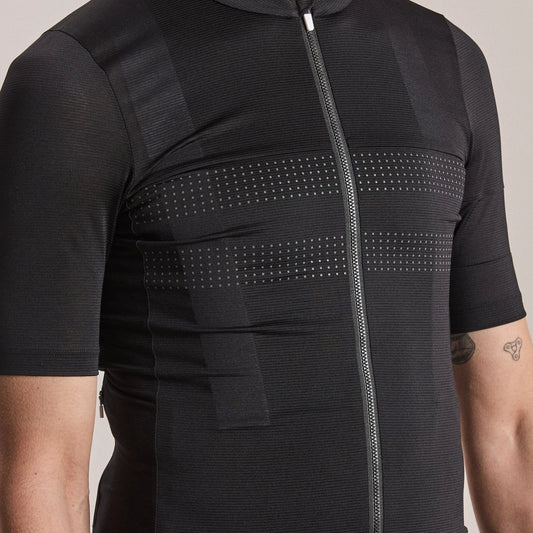 RAPHA Men's Brevet Lightweight Jersey III - Black/Black Reflective