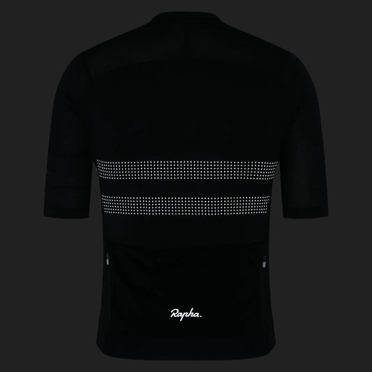 RAPHA Men's Brevet Lightweight Jersey III - Black/Black Reflective