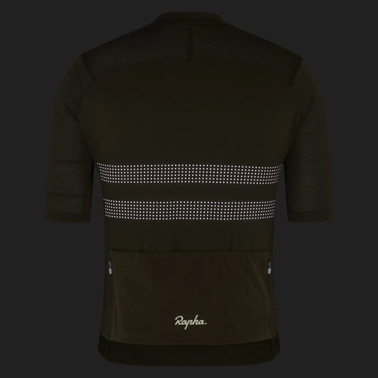 RAPHA Men's Brevet Lightweight Jersey III - Dark Olive/Balsam Green