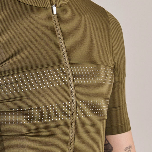 RAPHA Men's Brevet Lightweight Jersey III - Dark Olive/Balsam Green