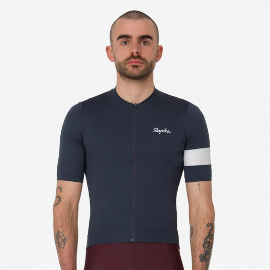 RAPHA Men's Core Jersey - Dark Grey/White