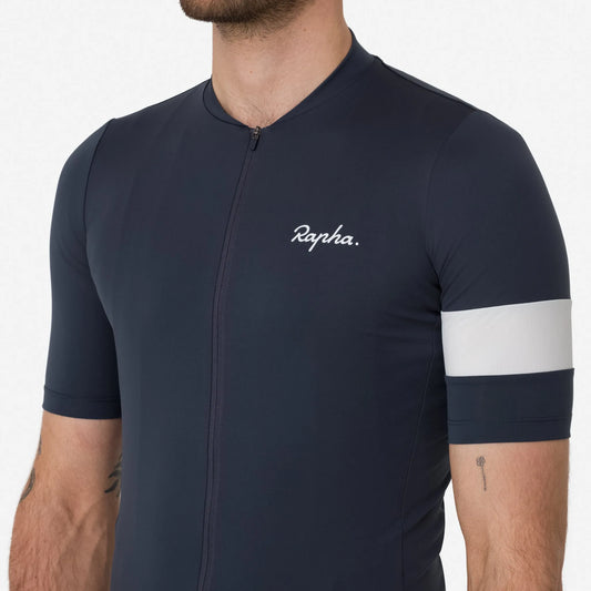 RAPHA Men's Core Jersey - Dark Grey/White