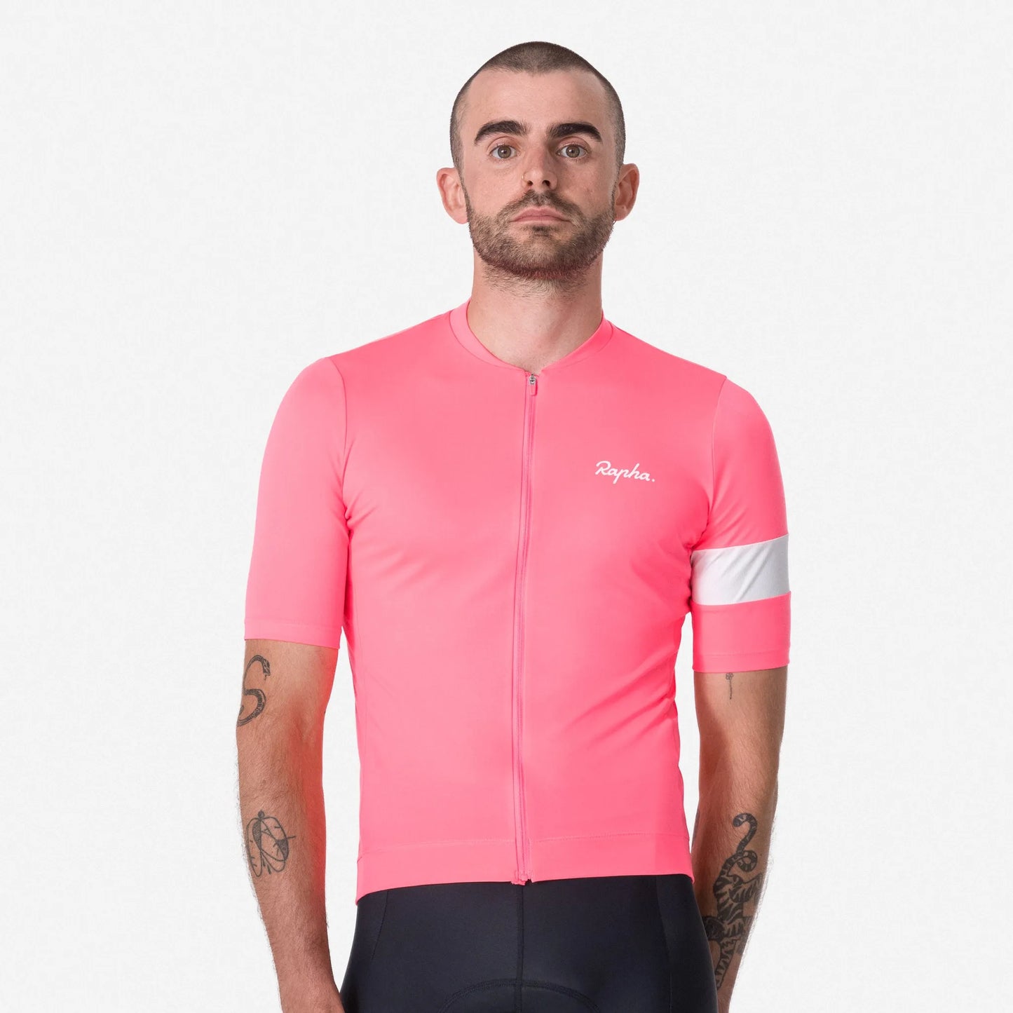RAPHA Men's Core Jersey - High-Vis Pink/White