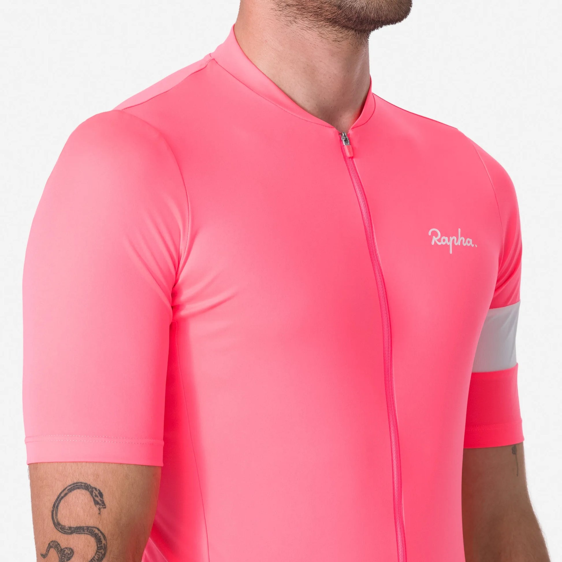 RAPHA Men's Core Jersey - High-Vis Pink/White