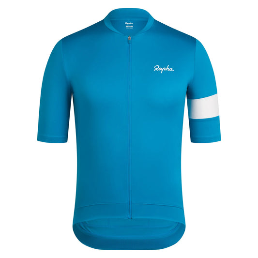 RAPHA Men's Core Jersey - Teal Blue/White