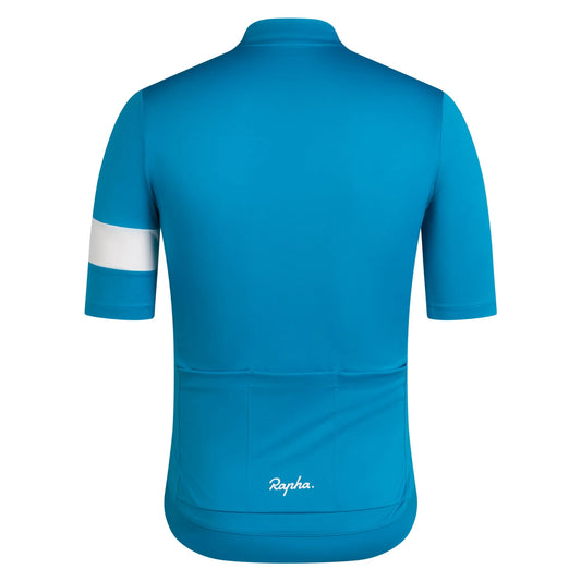 RAPHA Men's Core Jersey - Teal Blue/White