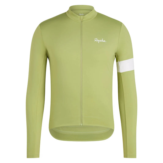RAPHA Men's Core Thermal Long Sleeve Jersey - Fern/White
