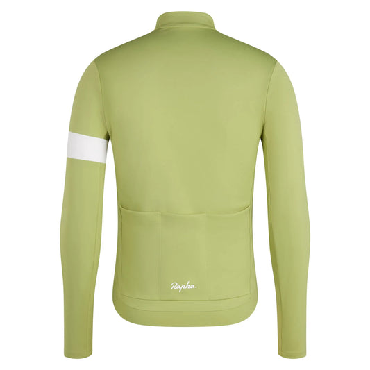 RAPHA Men's Core Thermal Long Sleeve Jersey - Fern/White