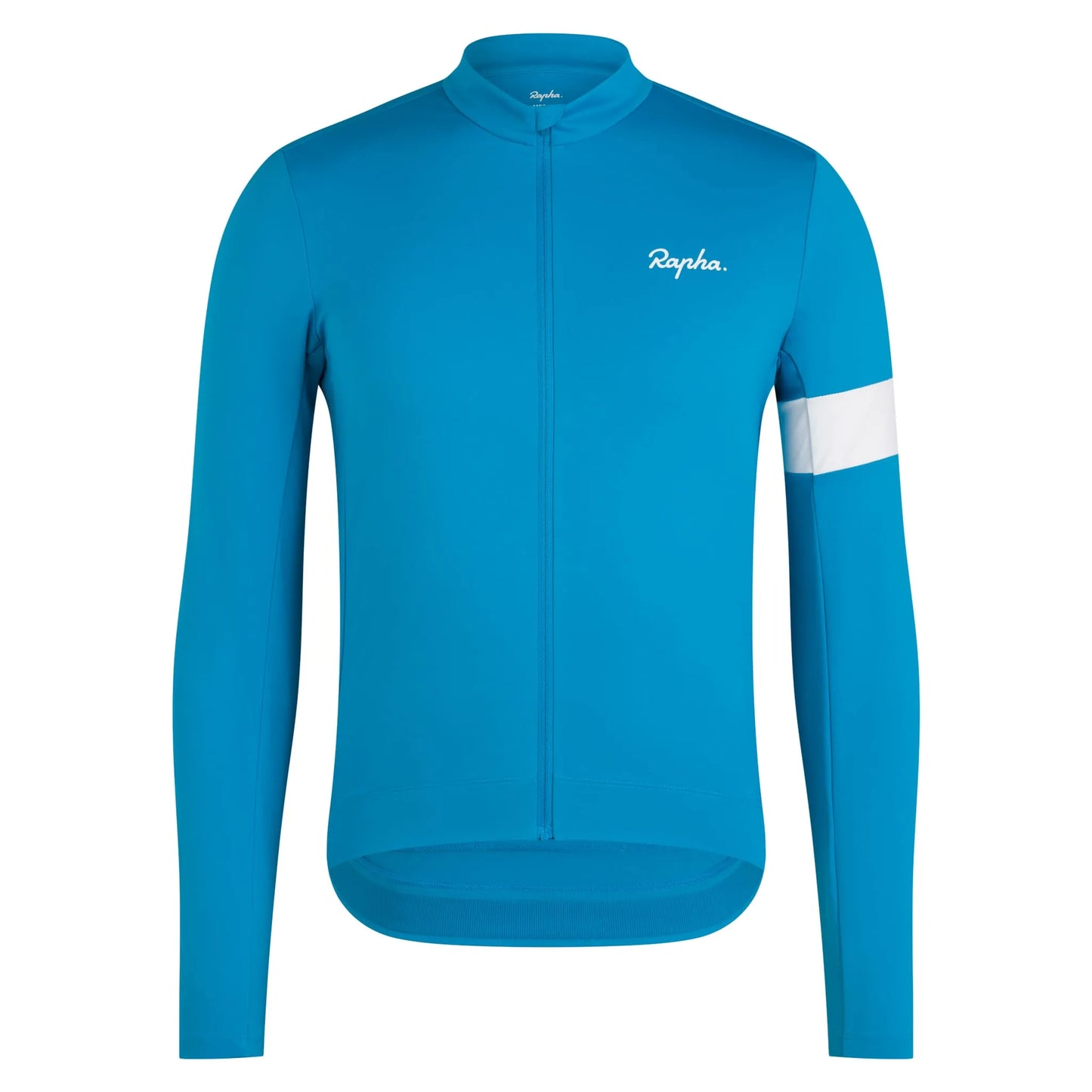 RAPHA Men's Core Thermal Long Sleeve Jersey - Teal Blue/White