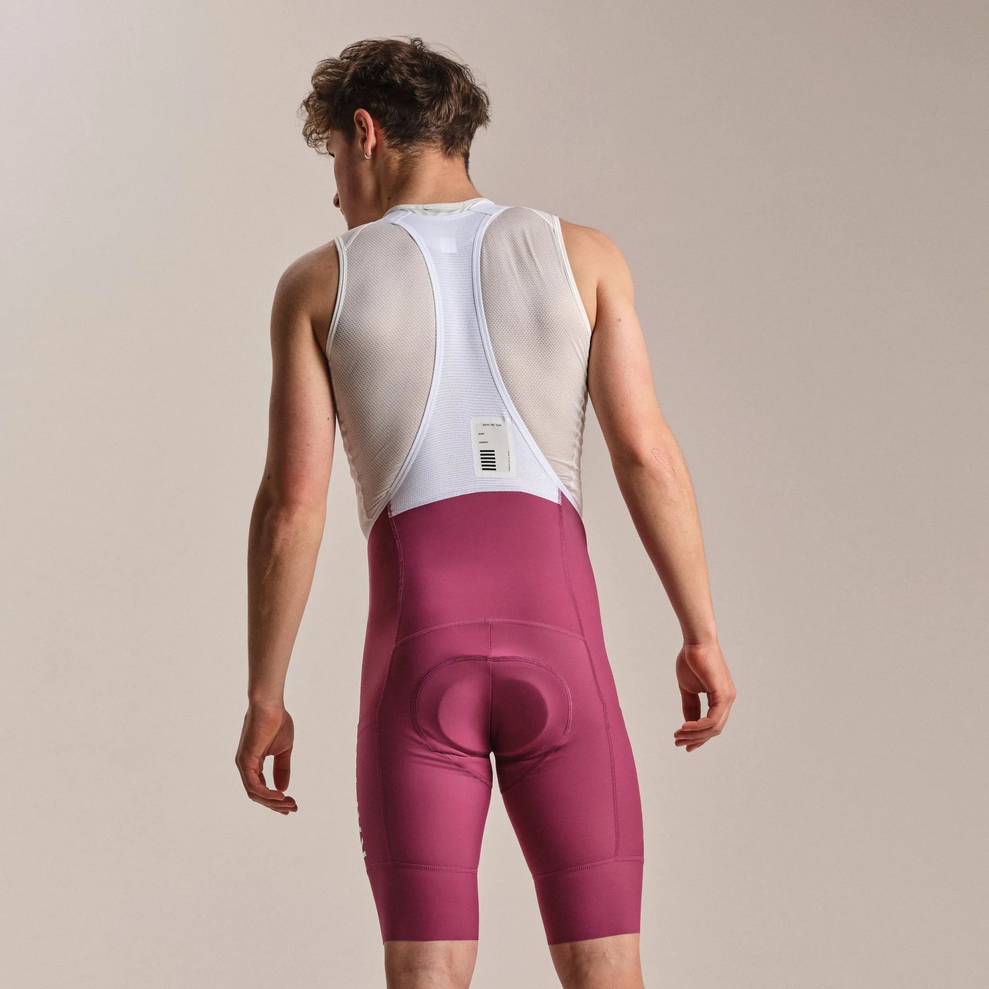 RAPHA Men's Pro Team Cargo Bib Shorts - Regular - Raspberry/White