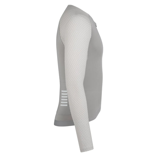 RAPHA Men's Pro Team Long Sleeve Aero Jersey - Smoky Silver/White