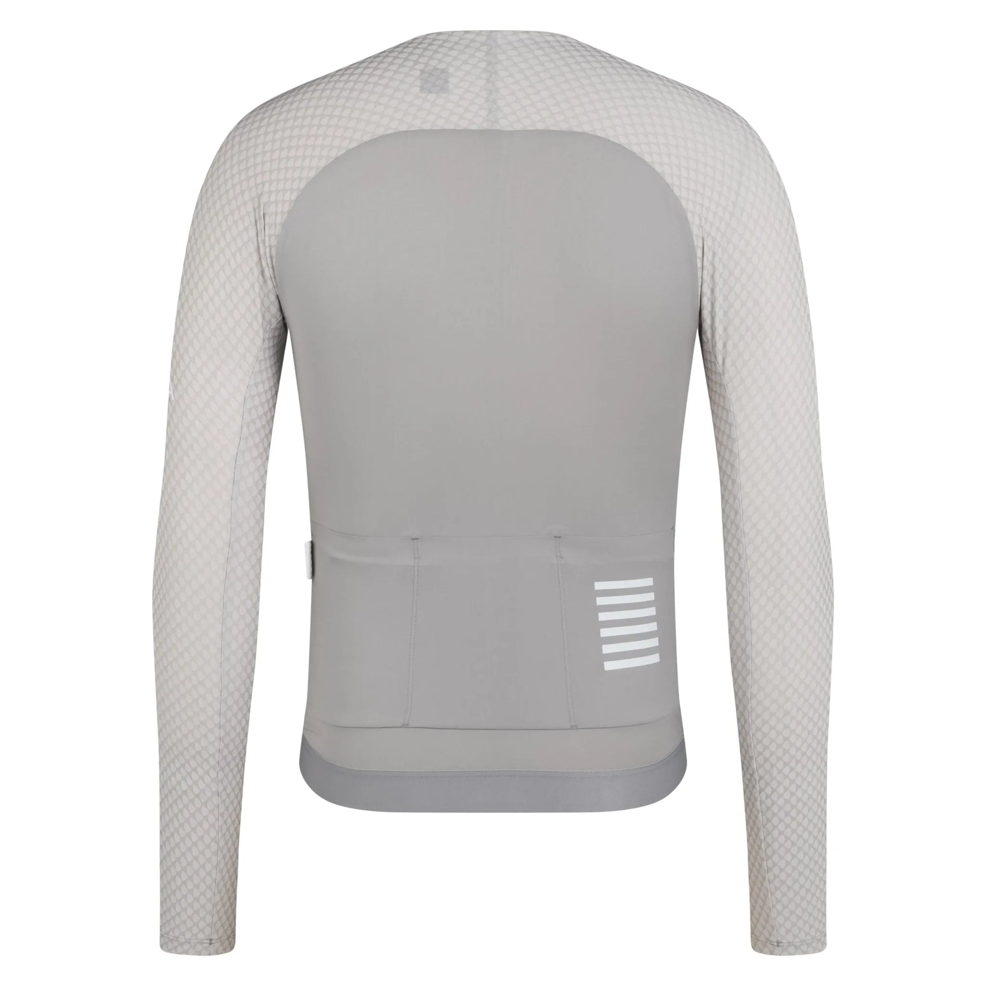 RAPHA Men's Pro Team Long Sleeve Aero Jersey - Smoky Silver/White