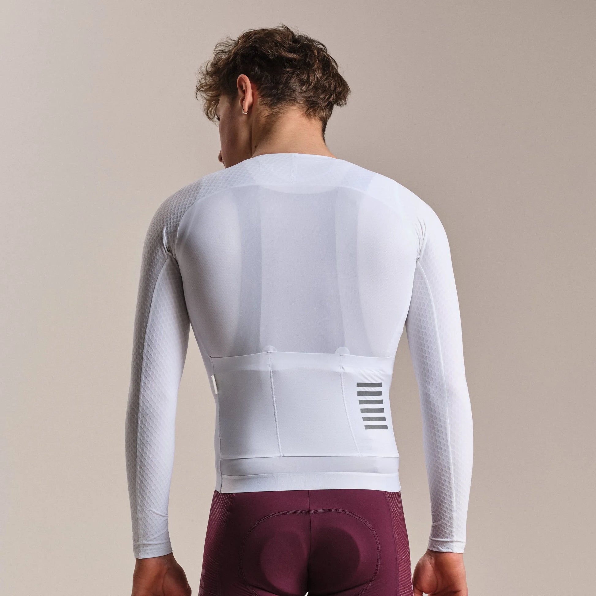 RAPHA Men's Pro Team Long Sleeve Aero Jersey - White/White