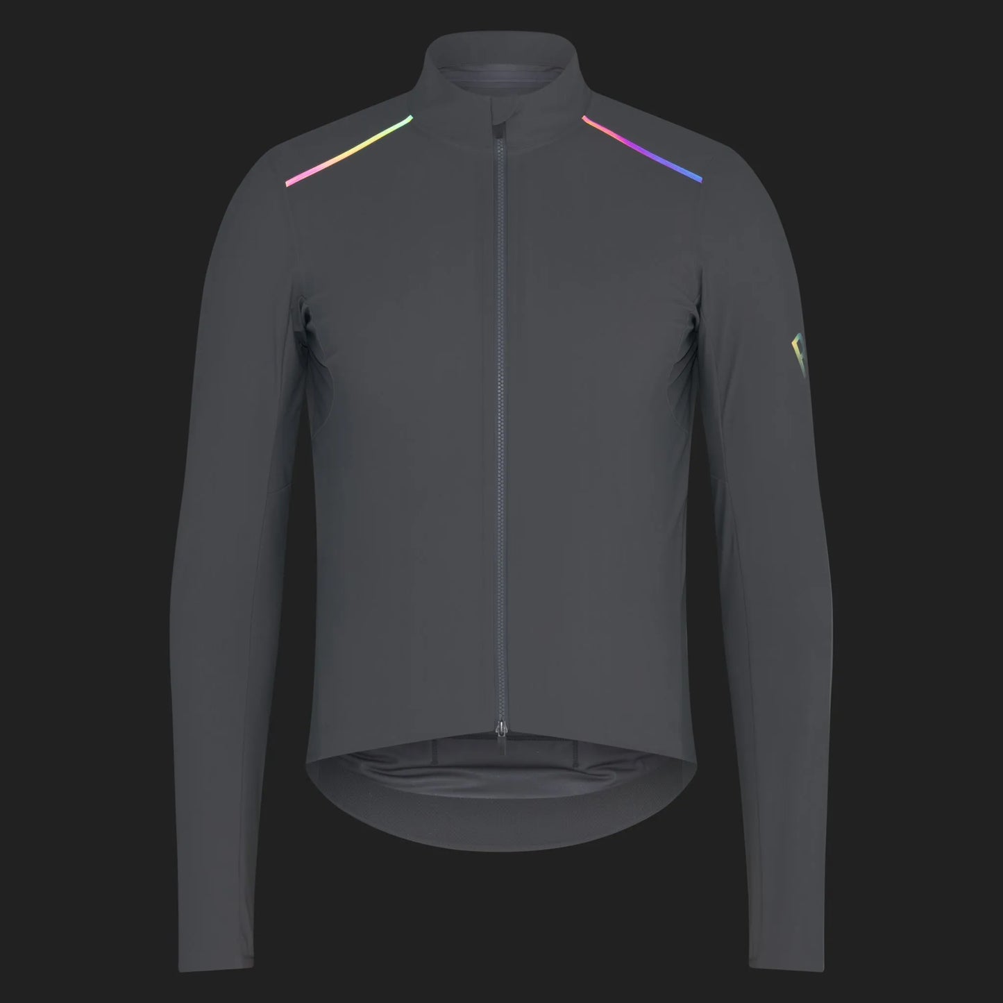 RAPHA Men's Pro Team Long Sleeve Shadow Jersey - Smoky Silver/Rainbow Reflective
