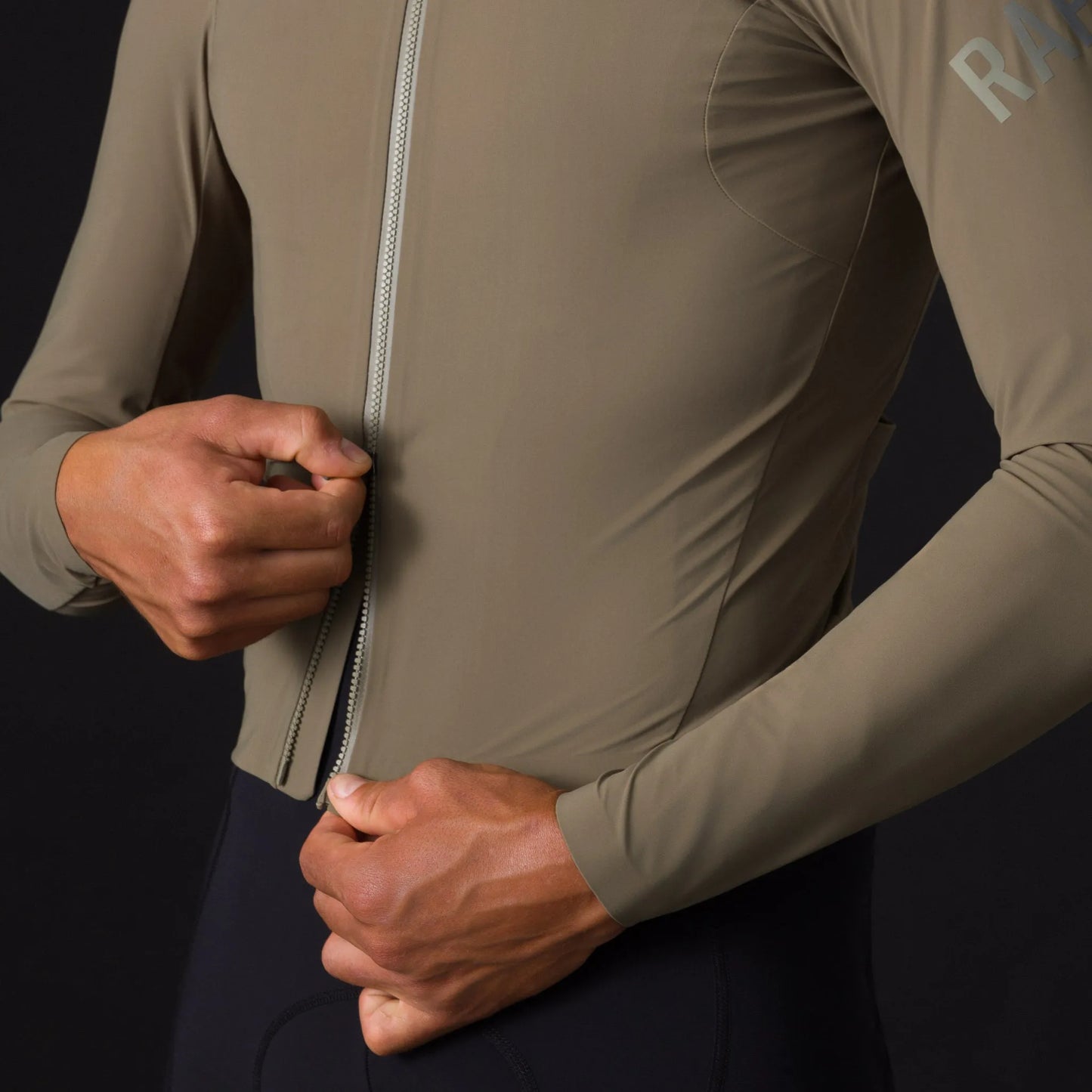 RAPHA Men's Pro Team Long Sleeve Shadow Jersey - Verde Musgo/Blanco
