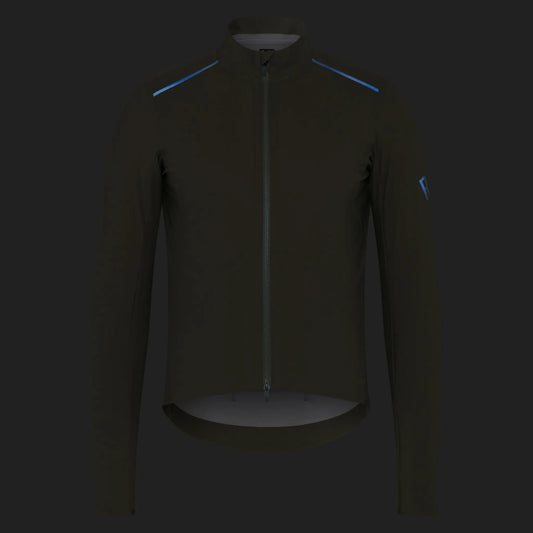 RAPHA Men's Pro Team Long Sleeve Shadow Jersey - Verde Musgo/Blanco