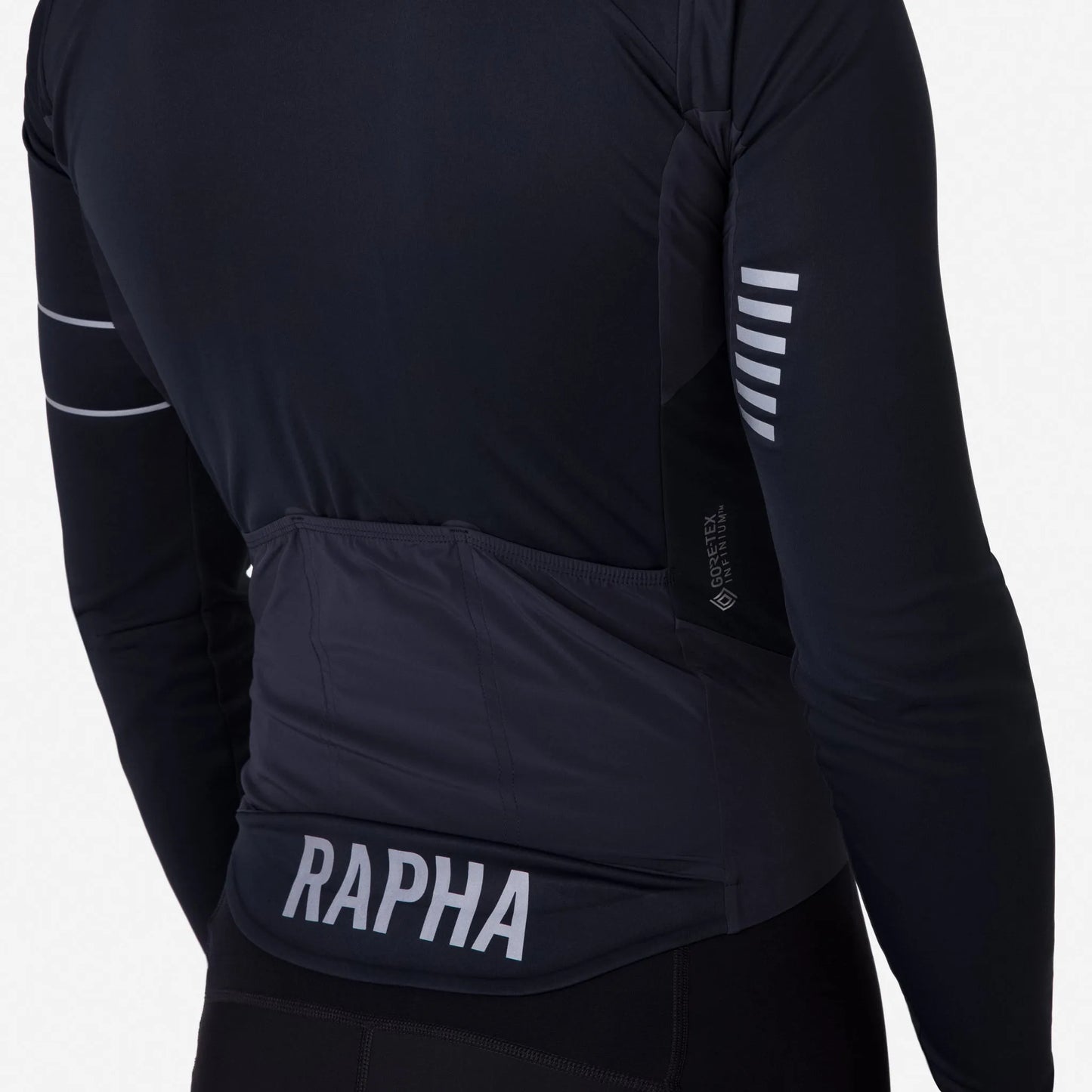 RAPHA Men's Pro Team Long Sleeve Windstopper Jersey - Black/Black