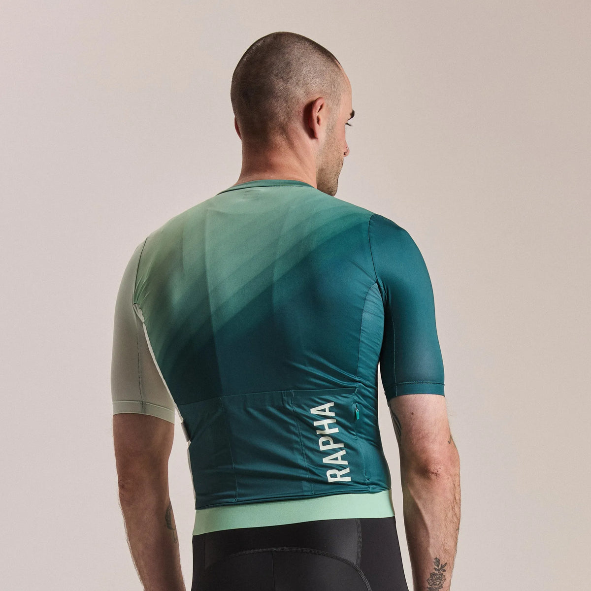 RAPHA Men's Pro Team Training Jersey III - Surface Print - Green