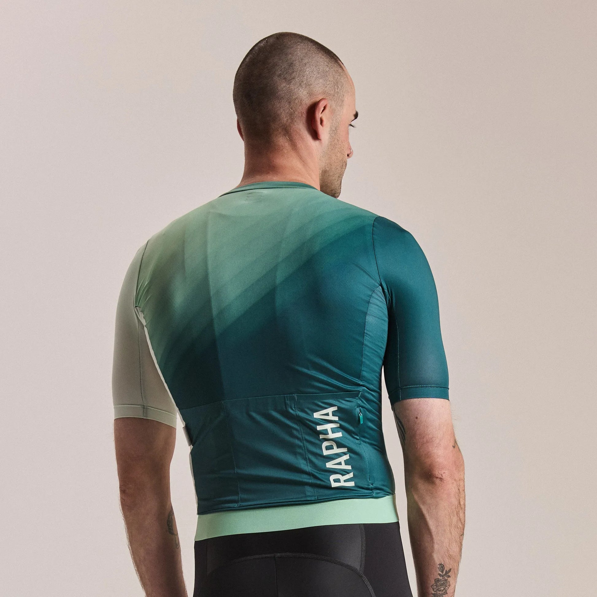 RAPHA Men's Pro Team Training Jersey III - Surface Print - Green