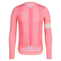 RAPHA Men RCC Pro Team Long Sleeve Lightweight Jersey - Light Pink/High-Vis Pink