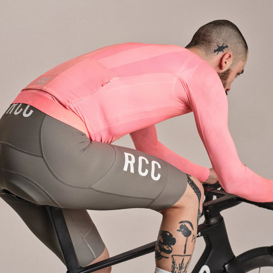 RAPHA Men's RCC Pro Team Long Sleeve Lightweight Jersey - Light Pink/High-Vis Pink