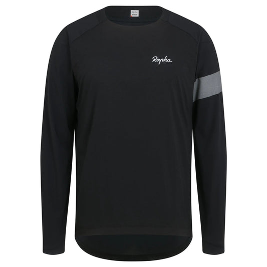 RAPHA Men's Trail Windblock Jersey - Black/Light Grey