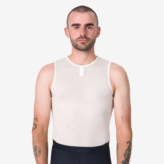 RAPHA Merino Lightweight Base Layer Sleeveless - Cream White