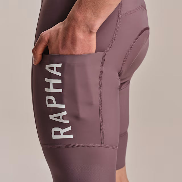 RAPHA Pro Team Cargo BIb Shorts Regular - AMW Amethyst/White