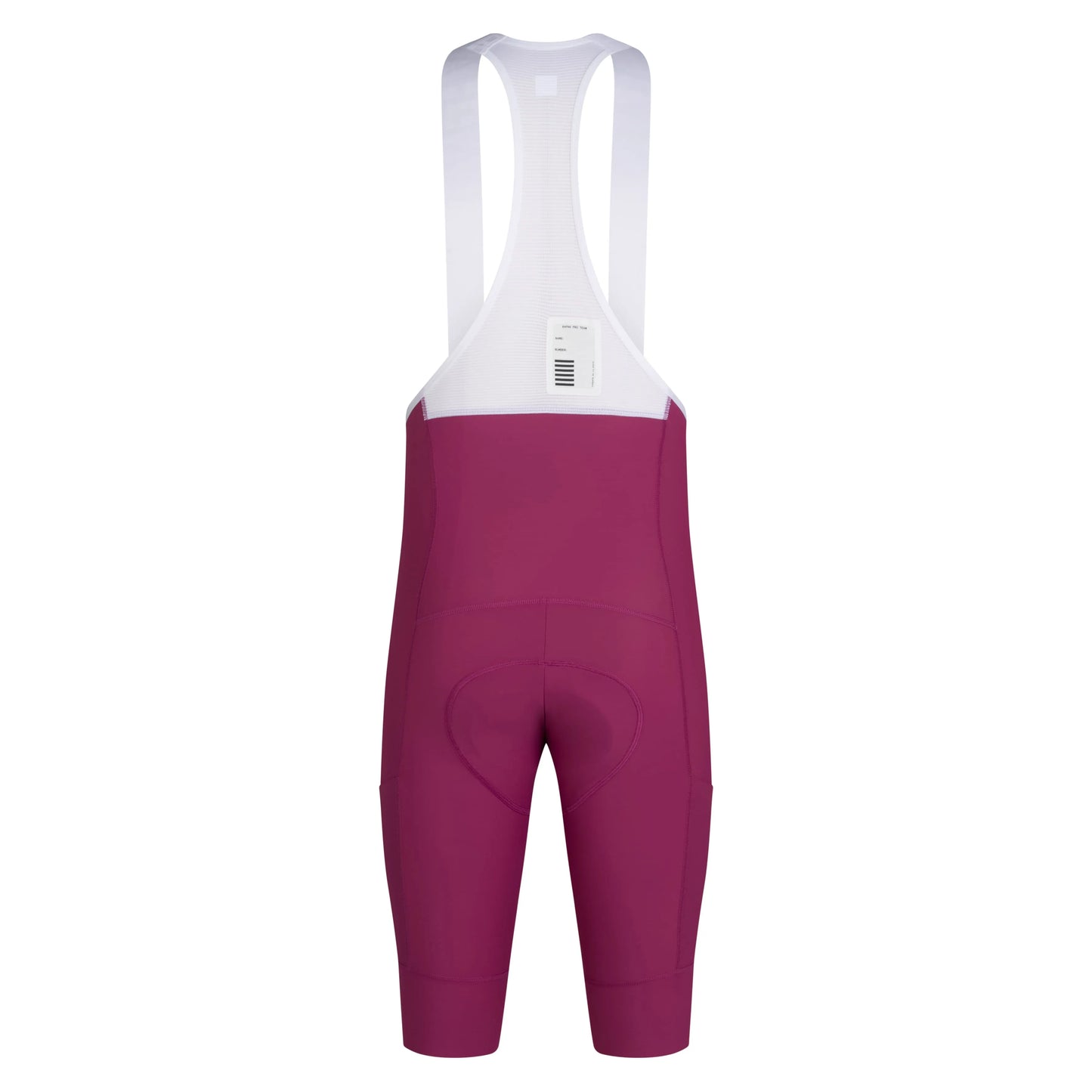 RAPHA Pro Team Cargo Bib Shorts Long - RAW Raspberry/White