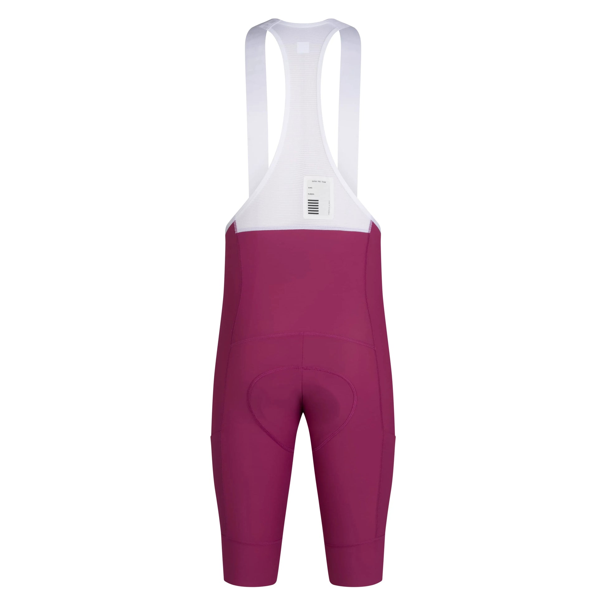 RAPHA Pro Team Cargo Bib Shorts Long - RAW Raspberry/White