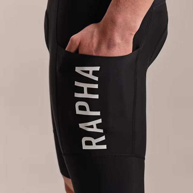 RAPHA Pro Team Cargo Bib Shorts Regular - BLW Black/White