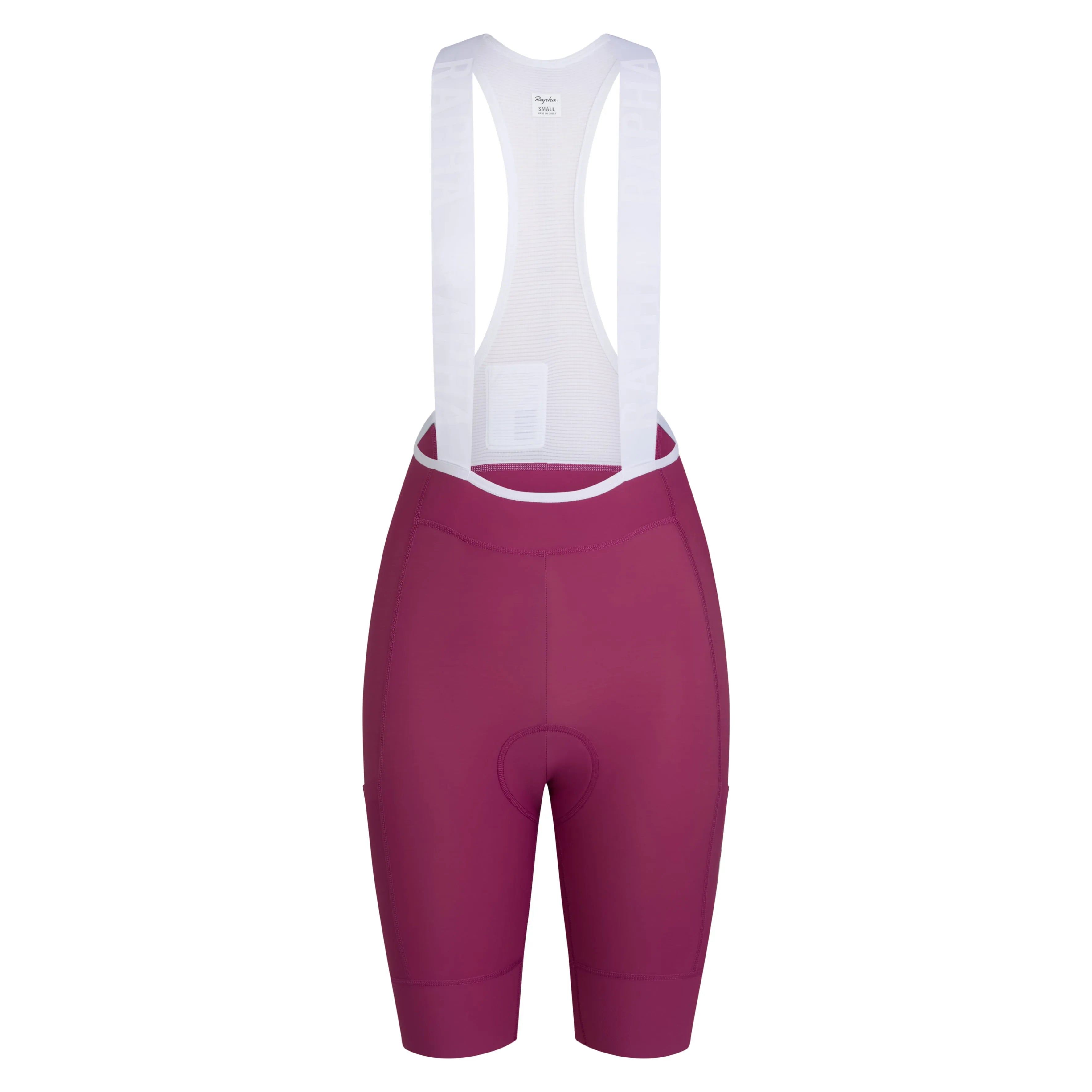 RAPHA Pro Team Cargo Women BIb Shorts Regular - RAW Raspberry/White ...