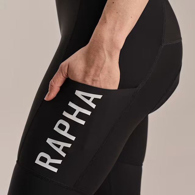 RAPHA Pro Team Cargo Women Bib Shorts Regular - BLW Black/White