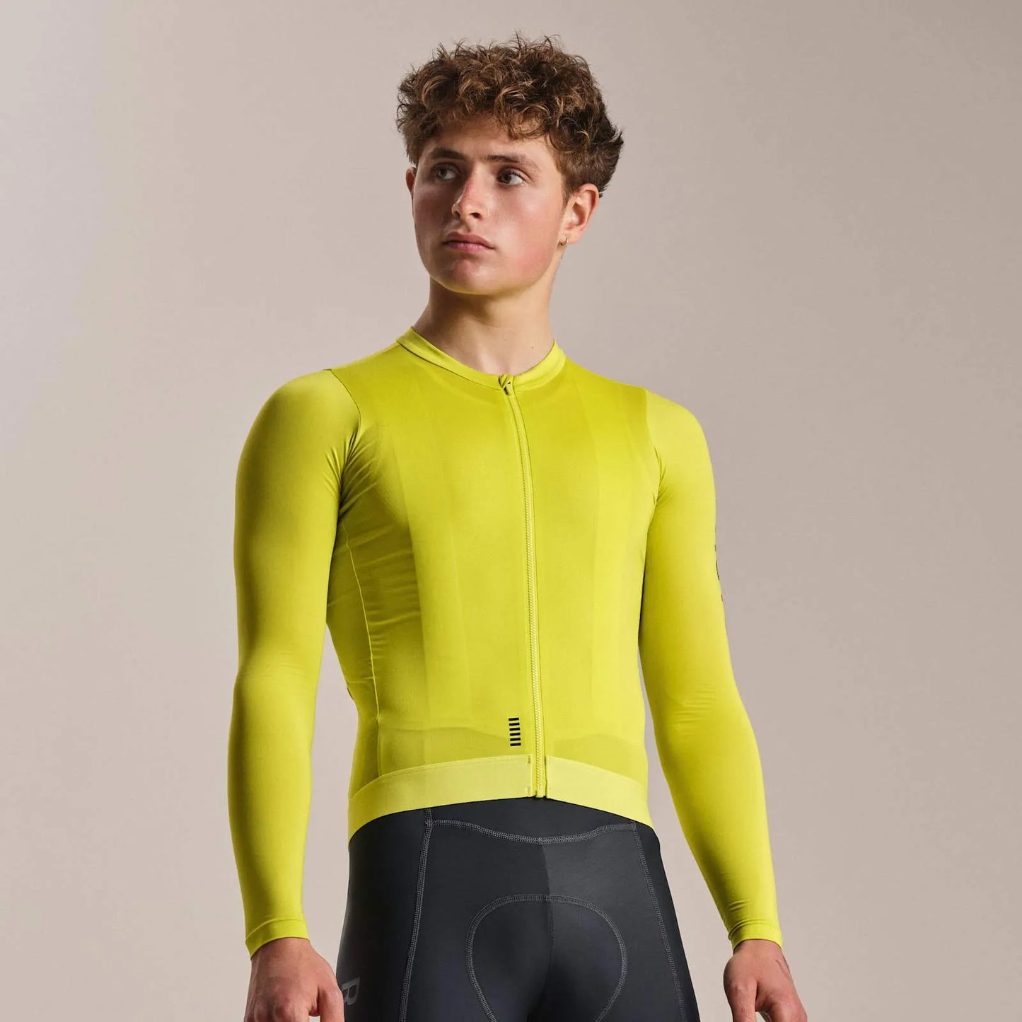 RAPHA Pro Team Long Sleeve Lightweight Jersey III - CIT Chartreuse/Black