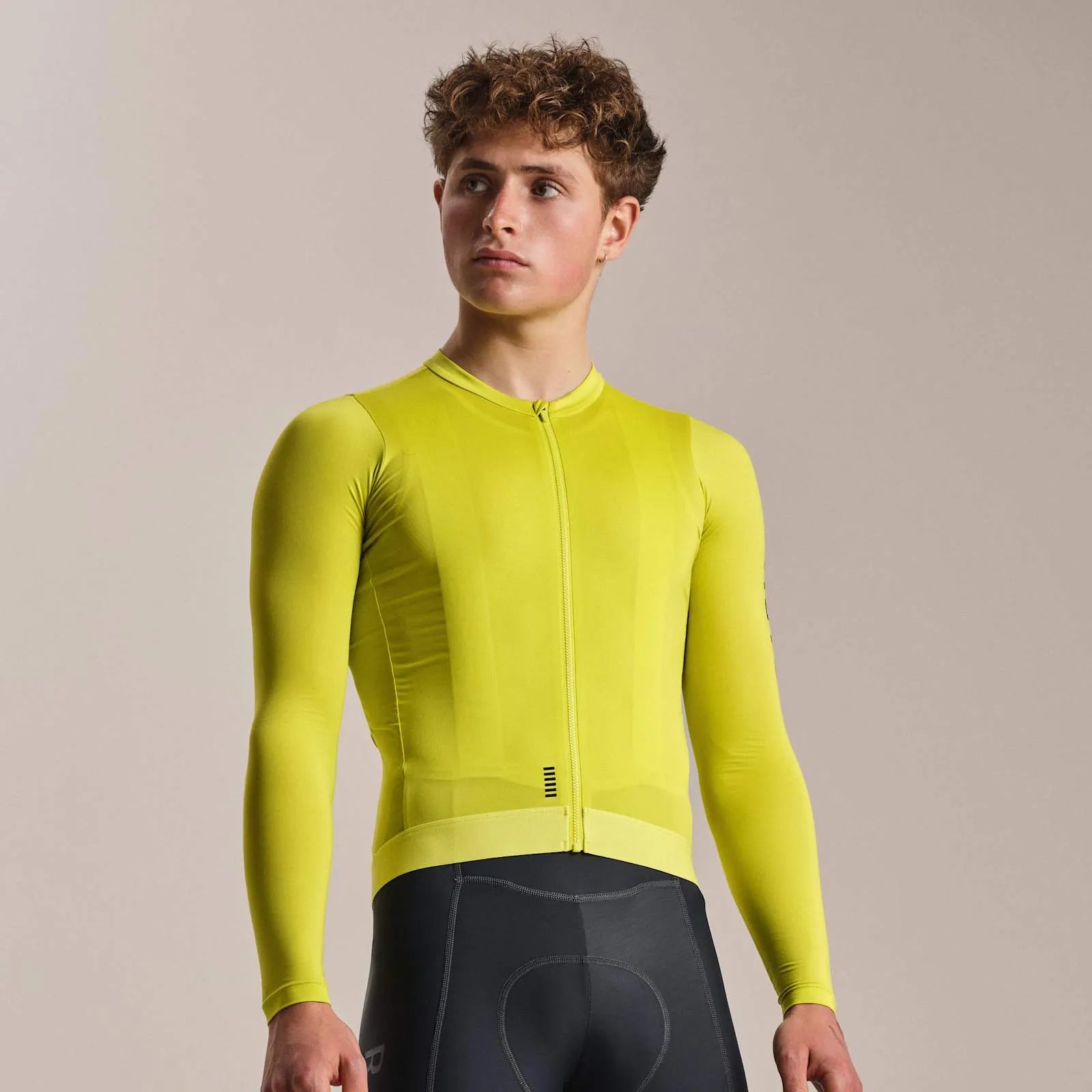 RAPHA Pro Team Long Sleeve Lightweight Jersey III - CIT Chartreuse/Black