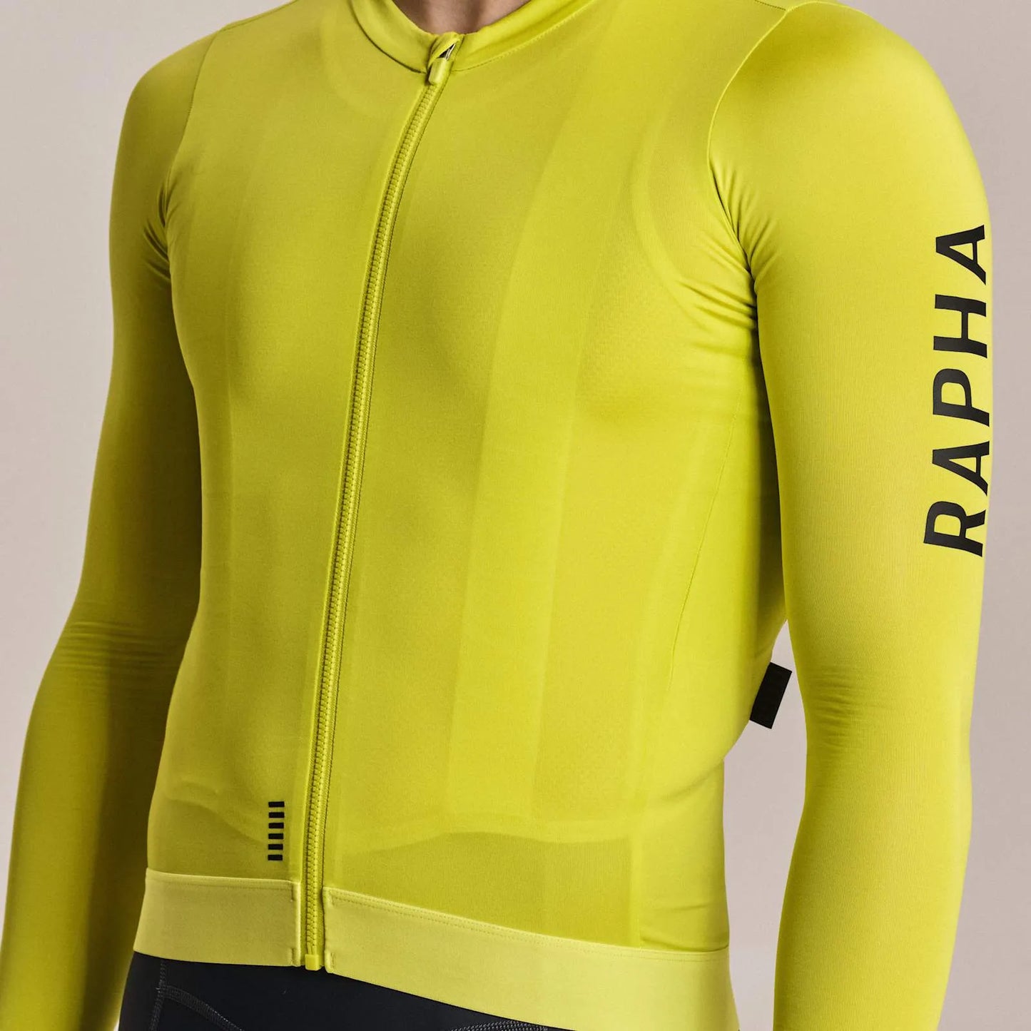 RAPHA Pro Team Long Sleeve Lightweight Jersey III - CIT Chartreuse/Black