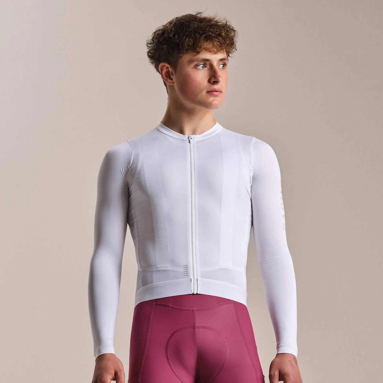 RAPHA Pro Team Long Sleeve Lightweight Jersey III - WGG White/Silver