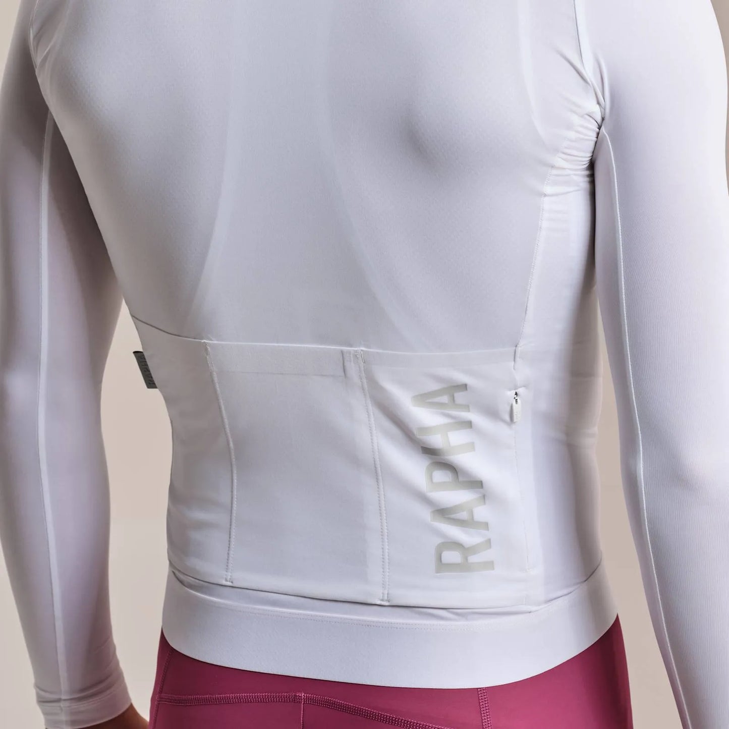 RAPHA Pro Team Long Sleeve Lightweight Jersey III - WGG White/Silver