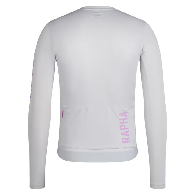 RAPHA Pro Team Long Sleeve Lightweight Jersey III - SQU Silver/Quartz