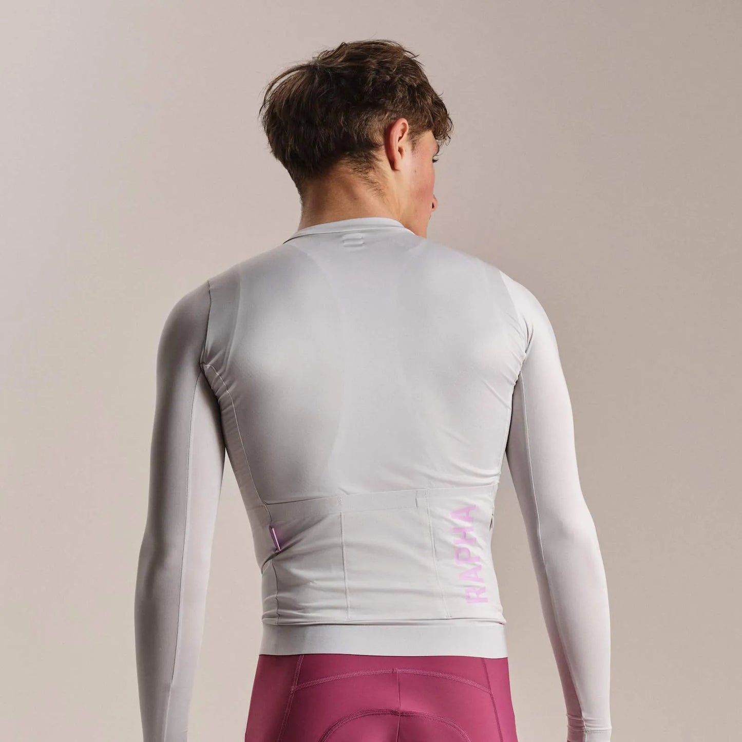 RAPHA Pro Team Long Sleeve Lightweight Jersey III - SQU Silver/Quartz
