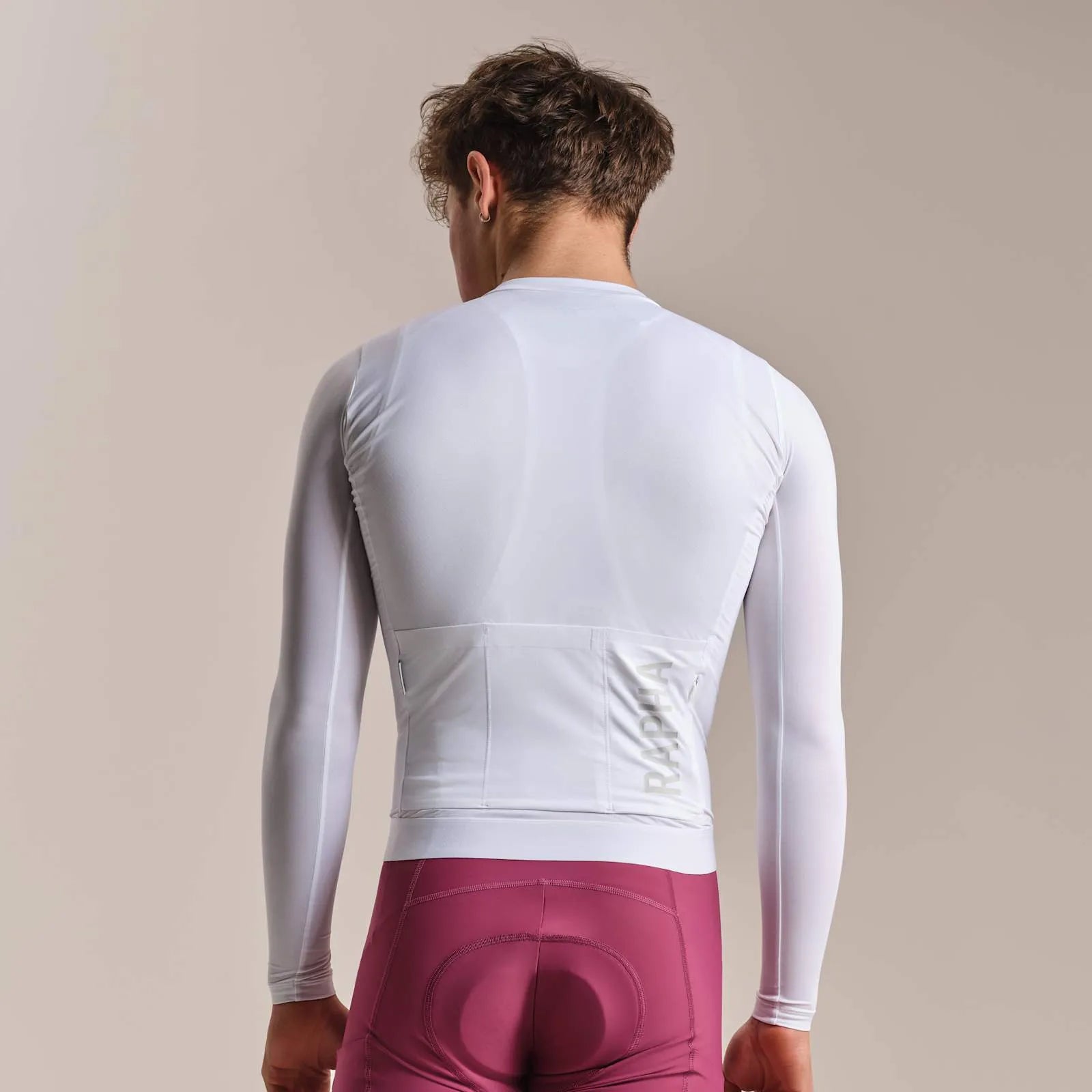 RAPHA Pro Team Long Sleeve Lightweight Jersey III - WGG White/Silver