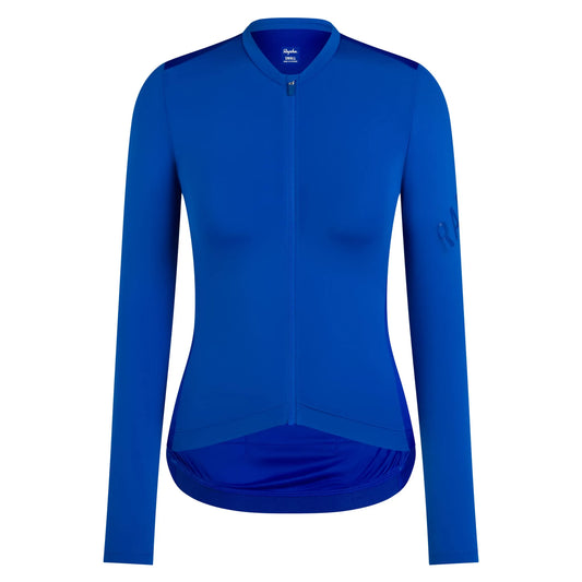 RAPHA Pro Team Long Sleeve Lightweight Women Jersey - BOU Light Blue/Blue