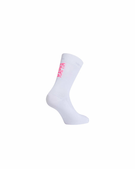 RAPHA Pro Team Sock ll Regular - White/Hi-Vis Pink