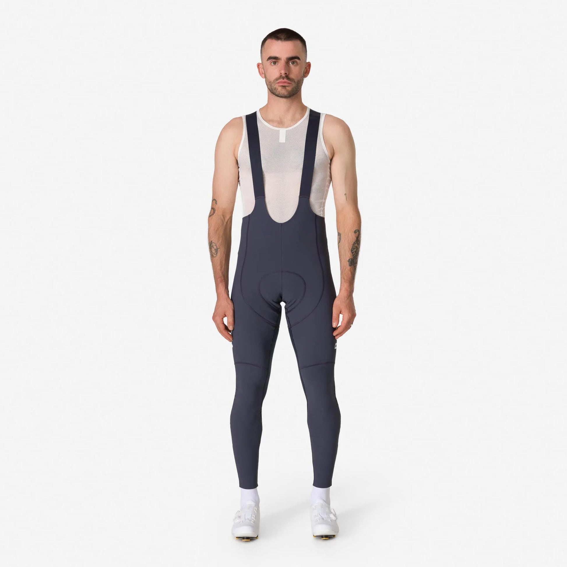 RAPHA Pro Team Winter Bib Tights - Dark Grey/White