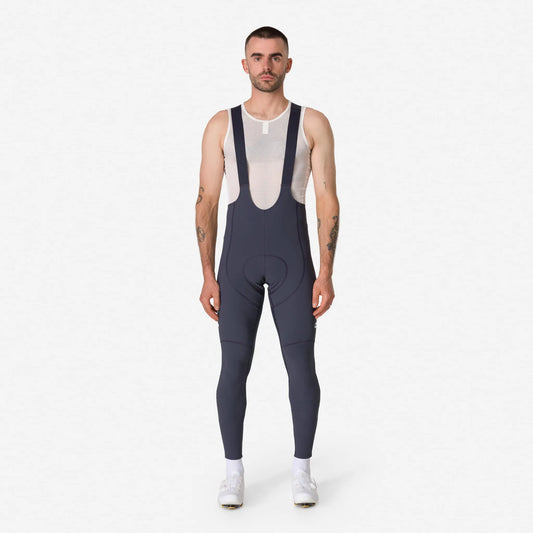 RAPHA Pro Team Winter Bib Tights - Dark Grey/White