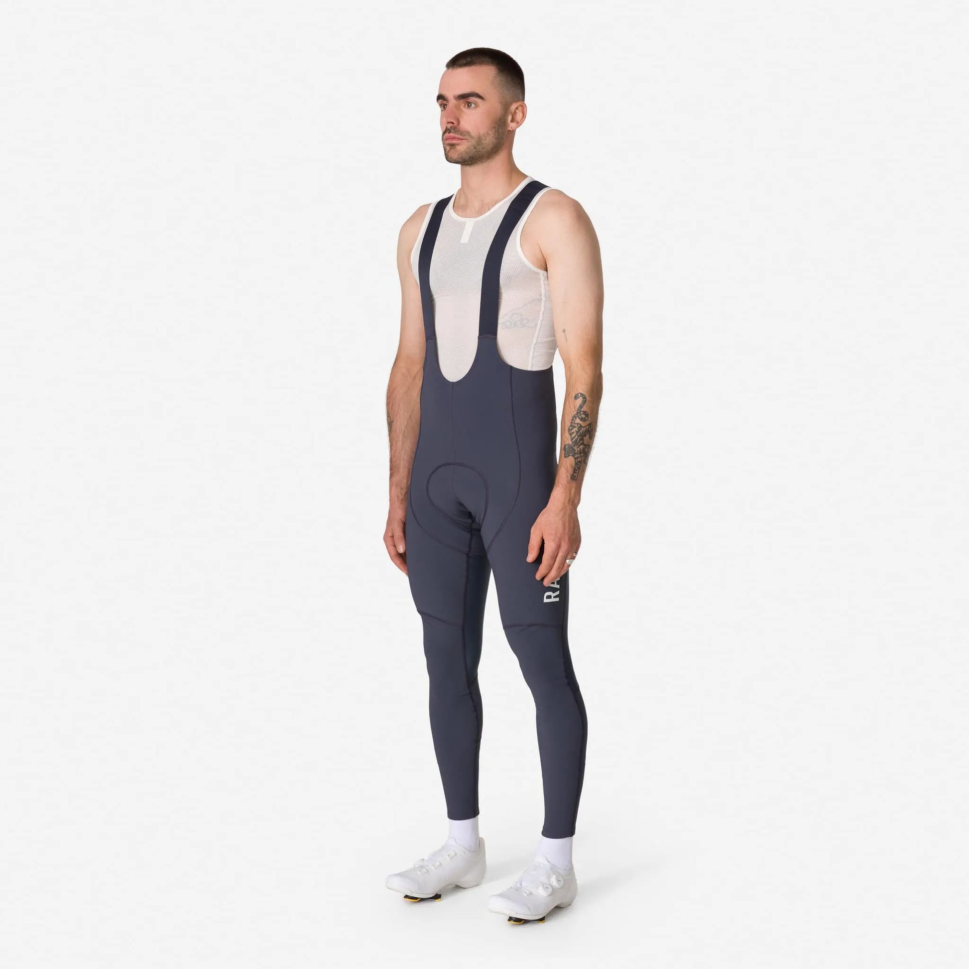 RAPHA Pro Team Winter Bib Tights - Dark Grey/White