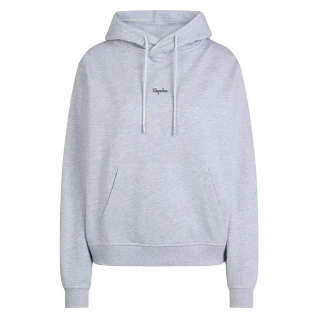 RAPHA Women Cotton Hoodie - LGA Light Grey/Black